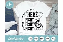 Here Fishy Fishy Fishy SVG, fish svg, fishing svg, Fishing Product Image 2