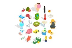 Arabian icons set, isometric style Product Image 1