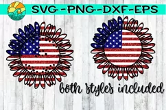 Sunflower SVG Flag SVG July 4th SVG PNG Cutting Sublimation Product Image 2