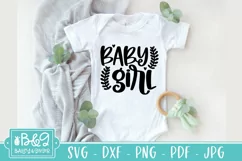 Cute Baby SVG - Baby Girl - Newborn SVG Product Image 5