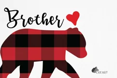 Bear family clipart. Plaid mama bear and family match shirt Product Image 8