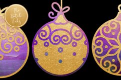 Christmas Balls Ornament Clipart Set Product Image 3