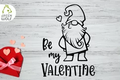 Valentines svg Valentine gnome svg Be my valentine svg dxf Product Image 2