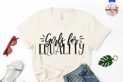 Girls for equality - Women Empowerment EPS SVG DXF PNG Product Image 2