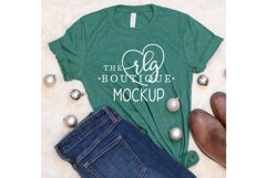 Green Shirt Bella Canvas Mockup, Christmas mockup Product Image 1