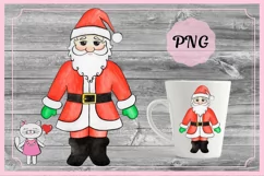 Santa Claus Watercolor Christmas clipart Product Image 1