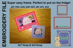 I Love Grandma Picture Frames - 4 x 4 and 5 x 7 Hoops Product Image 1