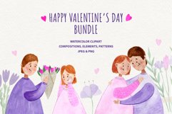 Happy Valentine&#039;s Day bundle, couple clipart Product Image 1