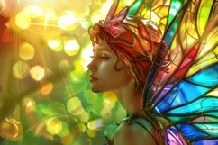 Beautiful Fairy Woman with Colored Wings Background Product Image 1