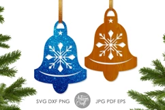 Christmas bells SVG, laser cut Christmas ornament Product Image 5
