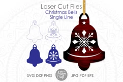 Christmas bells SVG, laser cut Christmas ornament Product Image 1