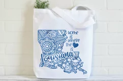Louisiana Mandala SVG File - Home is Where the Heart Is SVG Product Image 4