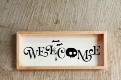Welcome wood sign svg, halloween wood sign svg Product Image 2