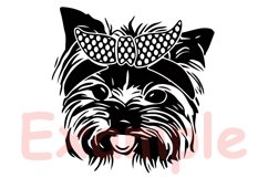 Yorkshire Terrier Whit Bandana Dog Puppy Family Pet 883S Product Image 2