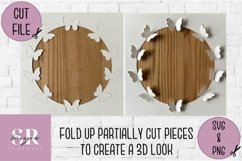 3D Butterfly frame | Paper cutting | butterfly wreath Product Image 5