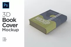 Book Cover Mockup 3d Rendering Illustration Product Image 1