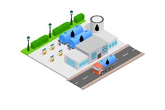 Petroleum concept banner, isometric style Product Image 1