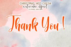 Christmas Hot Cocoa Watercolor Clipart Product Image 10