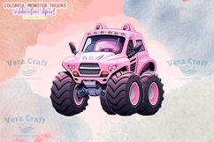 Colorful Monster Truck Sublimation Clipart Product Image 10