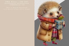 Hedgehog clipart, Birthday clipart, Christmas clipart Product Image 2