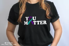 You Matter Svg, Suicide Prevention Awareness Svg, Semicolon Product Image 4