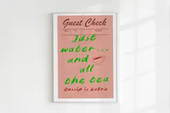 Funny Guest Check PNG Vintage Diner Style, Sublimation PNG. Product Image 3