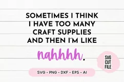 Sometimes I Think I Have Too Many Craft Supplies SVG Product Image 2