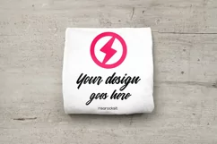 Square Folded Shirt Photoshop PSD & PNG Product Mockup Product Image 4