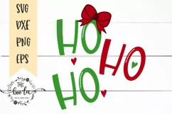 Ho Ho Ho SVG Christmas Cut File EPS DXF PNG Product Image 2