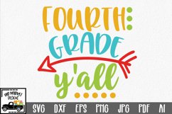 Fourth Grade y&#039;all SVG Cut File - Back to School SVG DXF EPS Product Image 1