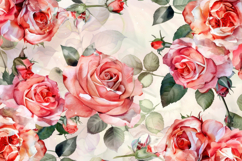 Watercolor Flowers Background Wallpaper Product Image 1