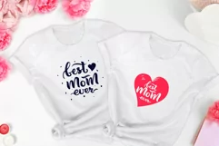 4 Sublimation t shirt design. Best mom ever. Mom quotes. PNG Product Image 3