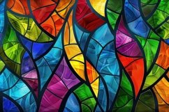 Vibrant Stained Glass Background Wallpaper Product Image 1