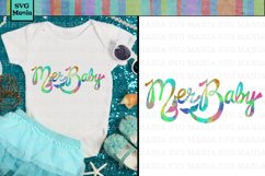Sublimation Design for Baby Bodysuit, MerBaby Mermaid PNG Product Image 1