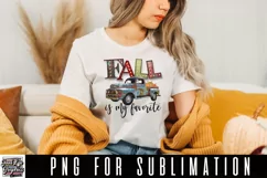 Old truck fall sublimation design for tshirts Product Image 1