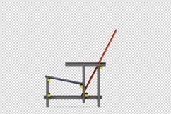Isometric Arm Chair 3D isolated render Product Image 1