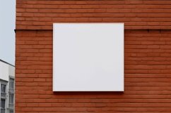 Closeup Commercial Building Fascia Signboard Mockup Product Image 1