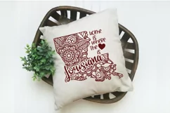 Louisiana Mandala SVG File - Home is Where the Heart Is SVG Product Image 2