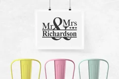 Mr and Mrs Svg, Mr and Mrs Monogram Svg, Wedding Svg Product Image 2