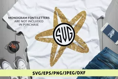 Cute Star Fish - Animal SVG EPS DXF PNG Monogram Cut Files Product Image 1