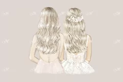 Blondes Bride & Bridesmaids, hand drawn illustration Product Image 2