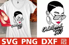 Unbothered svg, Mood svg, Woman in Glasses svg, Short Hair Product Image 2
