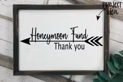 Honeymoon Fund Thank You Wedding Engagement Sign Print SVG Product Image 2