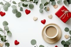 Valentine Mockup Background, Love Hearts Mock Up Design Product Image 1