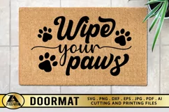 Dog SVG Welcome Doormat SVG Paw Prints SVG Doormat Quote SVG Product Image 1