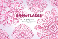Pink Snowflakes Clipart - PNG Files Product Image 1