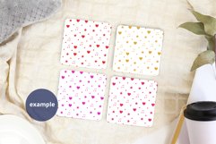 Four Coasters Mockup on a Neutral Background PSD, PNG & JPG Product Image 4