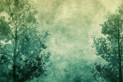 Serene Green Forest Background Wallpaper Product Image 1