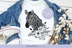 Flower Zebra SVG Cut File for Cricut and Silhouette Product Image 3