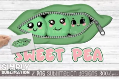 Sweet Pea Sublimation T-Shirt Design Duo| Png | Valentines Product Image 1